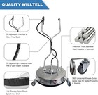 24  Pressure Washer Surface Cleaner 4 Wheels Dual Handle 4900psi Stainless Steel