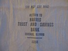 Harris Trust And Savings Bank Deposit Bag Chicago Vintage Canvas