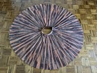 1950s Mexican Circle Skirt Gold Sequin Metallic Copper Novelty Print 29 30   w Vtg