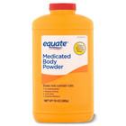 Equate  Medicated Body Powder  Unscented  10 Oz  Adult  Talc Free  pack Of 2 