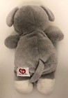 Ty Pluffies Squeakies Mouse Gray Pink 9  Plush 2007 Tylux Stuffed Animal Lovey