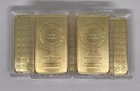 Lot Of 10x  R c m  1 Oz  999 24k Gold Plated Commemorative Bars  10x Bars 