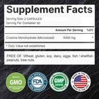 Creatine Monohydrate 5000mg- Energy endurance muscle Health testosterone Booster