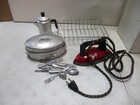 Vintage Children s Metal Kitchen Set Includes Stove And Iron