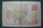 Asia Cyprus Vintage Original 1899 Antique Cram s World Atlas Map Crams Lot