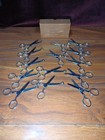 Lot Of 14 Used Gingher Scissors 7 4 5  Hooked Tip   7 Pairs Round Chrome Germany