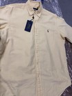 Polo Ralph Lauren Men s Medium Classic Button Down Yellow Long Sleeve Shirt