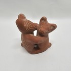 Vintage Terracotta Mayan Colima Dancing Dogs Figurine Folk Art Clay Sculpture