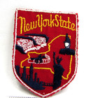 Vintage New York Ny Patch Landmarks Nyc Brooklyn Bridge Statue Of Liberty Falls