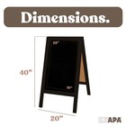 Wooden A-frame Sign With Eraser   Chalk - 40 X 20 Inches Black
