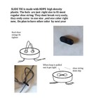 Large Hole Size  Slide Tie 1 Pair For 8   No Tieing Needed Large Size