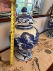 20th Century Blue And White Chinese Vase With Lid   500 Each Or  1000 For Both 