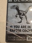Jurassic Park Metal Sign Beware You Are In Raptor Country Wall Art Universal 