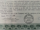 Tucker Corporation Vintage 1948 Automotive Collectible Green Stock Certificate