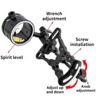 Single Pin Compound Bow Sight 1 Pin 0 019  Adjustable Archery Hunting Shooting