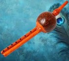 Wooden Snake Charmer Been Pungi Played By Sapera- Pack Of 1  length - 16 Inches 