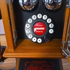 Coca-cola Nostalgic Wall Phone Wood Finish Brown Black Original Soda Collectible