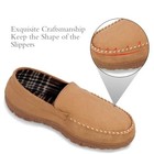 Mens Slippers Microsuede Moccasin Memory Foam House Shoes 10 5 Beige
