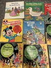 Vintage 1950 70s Walt Disney And Others 45 Rpm Records And Read Along Books 
