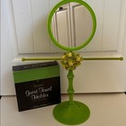 Rare 1950 s Vintage Holt Howard Guest Towel Holder Floral Swivel Mirror Retro
