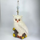 Vtg 1970s Atlantic Mold Large 25    Ceramic Owl Table Top Lamp Mcm Kitsch Boho