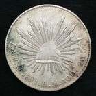 1891 Mexico 8 Reales Silver Rare Old Antique Mexican Silver Coin