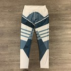 Unbranded High Rise Full Length Leggings Women s Size M White Blue Stretch Pants