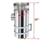 2pcs Stainless  15 Inch  Air Cleaner Vortox Style Strap 7 id Peterbilt 379 389