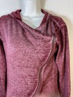 New Maurices Long Sleeve Hoodie Top Diagonal Zipper Washed Red M Pink Sweater