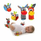 Baby Wrist Rattle Baby Socks Rattle  Baby Finder Animal Toys Set Soft Animal Toy
