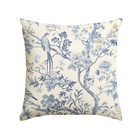 Chinoiserie Trees Birds Blue And White Spring Throw Pillow Cover  18 X 18 