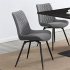 Diggs Upholstered Swivel Dining Side Chair Grey  set Of 2 