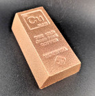 Lot Of 5 - 1 Kilo Trapezoid Copper Bar  999 Fine Bullion Ingot One Kg