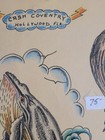 Original Vintage 1970 s Ed cash  Coventry  Tattoo Flash Cut Hollywood Fl 11x8 5