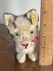 Steiff Antique Standing Gray Mohair Tabby Kitty Cat Button   Flag Cute Look 7   