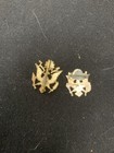 2 Vintage Ww Ii Us Army Pins Gold Tone And Silver
