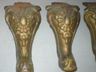 Lot Of 4 Antique Cast Iron Wood Coal Pot Belly Stove Oven Tub Feet 6  X 3 5 