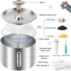 Stainless Steel Cat Water Fountain Pet Drinking Fountain Dispenser For Cats New
