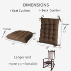 Large Rocking Chair Cushions Indoor Linen 2 Piece Set Coffee