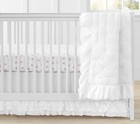 Pottery Barn Kids Sadie White Ruffled Crib Skirt Dust Ruffle