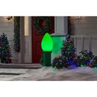 3 Ft  Battery Operated Led Jumbo Green Bulb Holiday Yard Decoration Home Accents