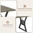 70 8 Inch Farmhouse Dining Table Wood Metal Legs Rustic Grey Black