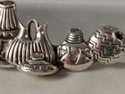 Sterling Silver Native American Pottery Brooch Heavy Ethnic Jewelry