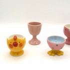Lot Of 6 Mismatched Ceramic Easter Egg Cups Whimsical And Cute Read