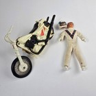 Evel Knievel Stunt Cycle And Figure W  Helmet Ideal 1972 Toy Motorcycle Vtg