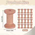 30 Pcs Wooden Empty Spools 2x1 38 Inch Wooden Spools For Crafts Sewing Thread   
