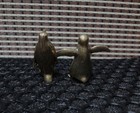 Pair Of Mini Brass Penguin Figurines - Vintage Style Solid Brass Animal Statues