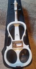 Cecilio 4 4  full Size  Silent Electric Violin In A Sleek Metallic White Finish 