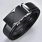 Genuine Leather Mens Ratchet Belt Belts For Men Adjustable Automatic Buckle