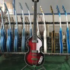 New Flame Maple Top Electric Bass Guitar Black Circle Chrome Part Fast Ship
